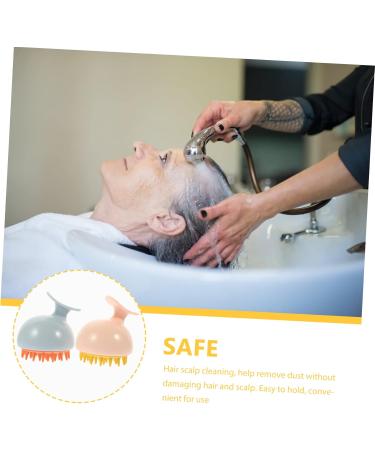 Tovinanna Silicone Shampoo Massage Brush - Scalp Massage Tool for Hair Care | Japanese Style Peeling Brush | Travel-Friendly 9.6x8.4x8.1cm - Buy Online on GoSupps.com