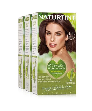 Natureint |Hair color oohne ammoniak |4.32 intensive chestnuts |High proportion of natural ingredients3 pack |510 ml 4.32 intensive chestnuts 170 ml (3 pack)