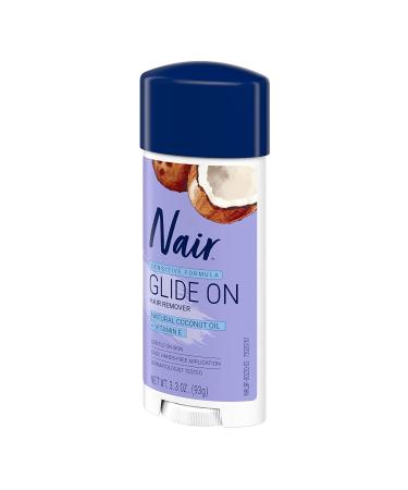Nair Hair Remover Sensitive Formula Glide On Depilatory Cream 3.3 oz - Gentle Hair Removal Solution - Buy Online on GoSupps.com