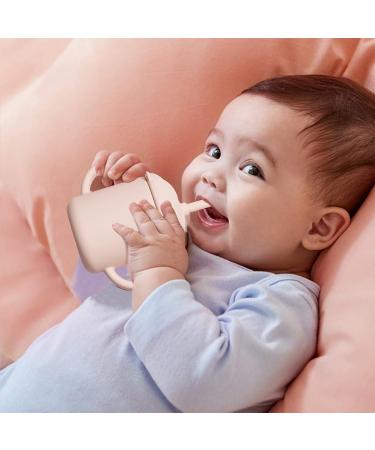Baby Toddler Snack Cup with Handles | Silicone Sippy Cup & Snack Catcher Combo | BPA-Free & Unbreakable | Beige with 3 Covers - Buy Online on GoSupps.com