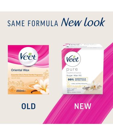 Veet Essential Oils & Floral Vanilla Microwave Waxing Kit 250ml - Pack of 1 - Buy Online on GoSupps.com