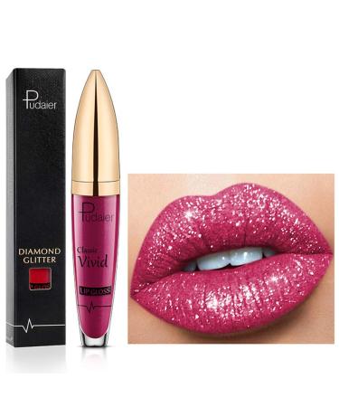 18 Colors Diamond Long -lasting lipstick 3D Shining Stars Perling Gloss LipGloss Shimmer Metallic Texture Liquid long -lasting lip gloss waterproof durable not stick cup (14)