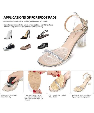 Premium Metatarsal Pads for Women - Silicone Ball of Foot Cushion Inserts | All-Day Pain Relief | Light Yellow & Transparent - Buy Online on GoSupps.com