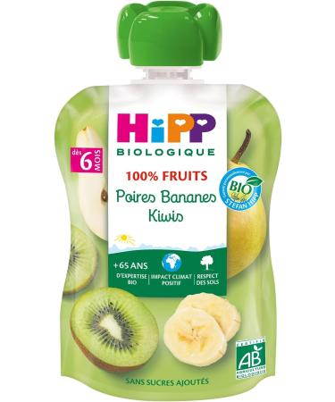 Hipp Organic Set of 6 Banana Kiwi Pear Gourds 90g - Buy Online on GoSupps.com