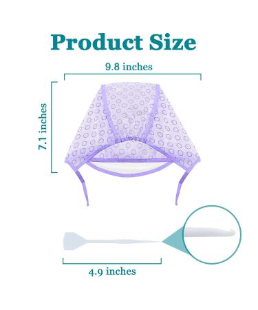 Yzurbu 3pcs Hair Highlighting Caps Kit for Salon Hair Coloring - Pink Blue Purple - Buy Online on GoSupps.com