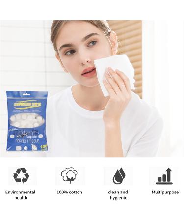 SimPolor 100/200 Pcs Compressed Towels - Portable Disposable Mini Toilet Paper Tablets for Travel Camping Hiking & Beauty Salon - Blue (100 Pack) - Buy Online on GoSupps.com
