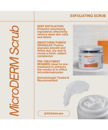 424 Skin Care MicroDERM Scrub - Dermatologist Tested & Recommended Exfoliating Scrub - Clinically Proven Formula 2.3 oz - Buy Online on GoSupps.com