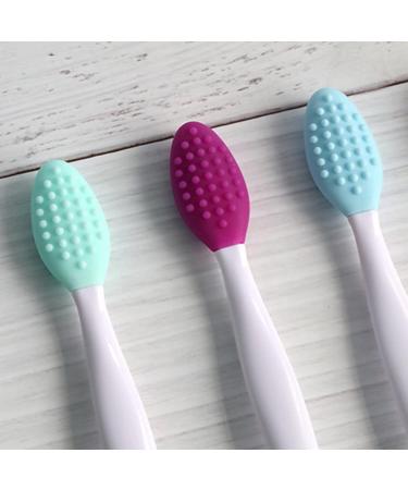 Double Side Nose Brush Silicone Beauty Nasal Blackhead Removing Long Handle Blackhead Clean Tools Skin Cleaning Tools for Home- Yellow - Buy Online on GoSupps.com