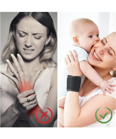 Uraqt 2-Pack Velcro Wrist Bands | Breathable Sports & Everyday Wrist Wraps for Men & Women - Black - Buy Online on GoSupps.com