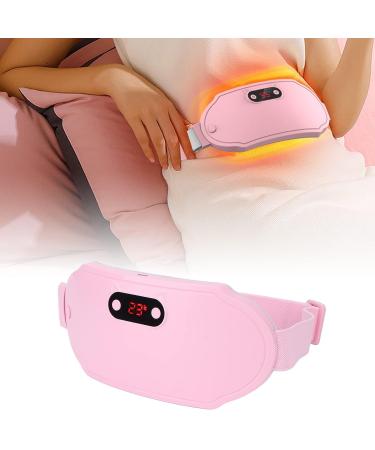 Menstrual Heating Pillows for Women - Portable Electric Heating Belt with 6-Speed Vibration & Fast Heating - Pink - Buy Online on GoSupps.com