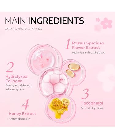 AKARY Sakura 10 Pieces Hydrating Lip Mask - Collagen Crystal Gel Pads for Moisturizing Fine Lines Reduction & Dead Skin Removal | Anti-Chapped Lip Care - Buy Online on GoSupps.com