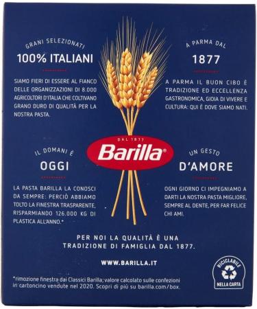  Italian Gourmet E.R. Barilla Ziti Tagliati No. 74 Pack of 5 100% Italian pasta made with durum wheat semolina 500g + Italian Gourmet Polpa di Pomodoro 400g can - Buy Online on GoSupps.com