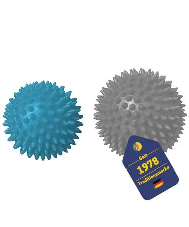 Best Sporting Massage Balls 2 Set I incl. Exercise instructions i nopping ball set perfect for reflex zones anti-stress relaxation I with free exercise instructions I hedgehog balls soft and hard