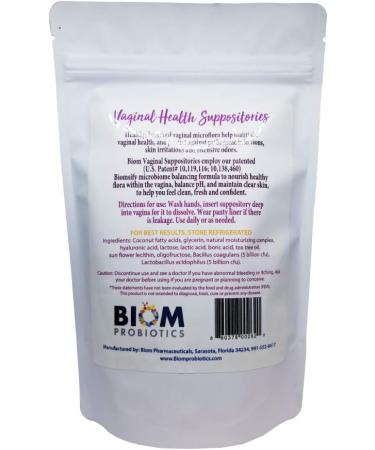 Biom Probiotics & Prebiotics Suppositories for Feminine Health | Vegan & Paraben-Free | pH Balance & Infection Support - Buy Online on GoSupps.com
