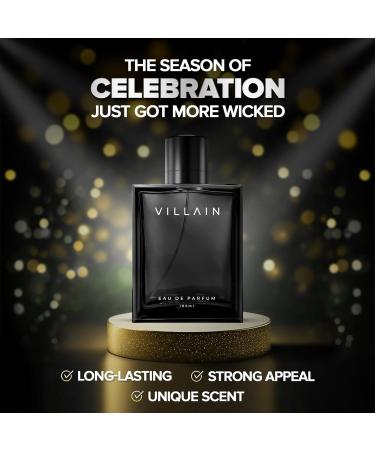 Perfume For Men 100 Ml - Eau De Parfum - Premium Long Lasting Fragrance Spray - Woody & Spicy Villain Black - Buy Online on GoSupps.com