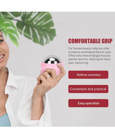 Minkissy Face Ice Balls Stainless Steel Face Cooling Ball Globe Face Attracting Skin Care Tools for Women Men Reduce Swelling Pores Wrinkles Pink - Buy Online on GoSupps.com