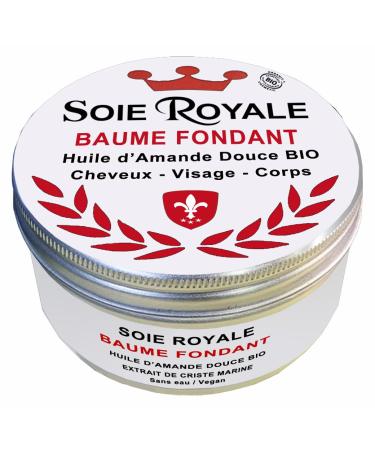 Organic Melting Balm Alcohol-Free Sweet Almond Oil Marine Crystal Hair Care Face Body Massage Nourishes Moisturizes Smoothes Regenerates the Skin Intense Shine Free 1 Organic Royal Silk Silky Treatment 15 ml