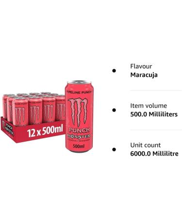  THE FORTUNE GROUP LONDON LTD Manstar Energy Drink Pipeline Punch 12 x 500 ml - Buy Online on GoSupps.com