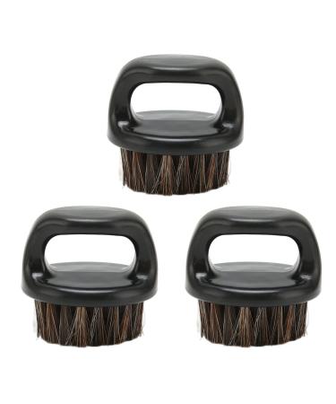 Men's Beard Brush 3 Piece Men's Beard Brush Burr-Free Round Handle Comfortable with Practical Facial Beard Cleaning Shaving Brush