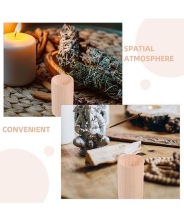 Healeved 4pcs Wood Essential Oil Diffusers Cylinder Small Round Wooden Diffusers for Essential Oils Aromatherapys Khaki - Buy Online on GoSupps.com