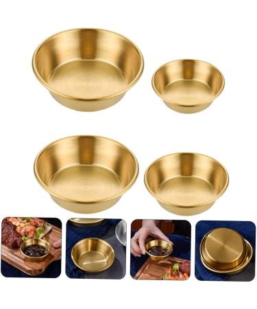PRETYZOOM 4pcs Seasoning Dish Small Seasoning Plate Individual Teaspoon Rest Metal Portion Cups Dry Fruit Seasoning Bowls Tea Spoons Stainless Household Soy Sauce Stainless Steel - Buy Online on GoSupps.com