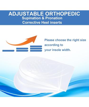 Adjustable Heel Wedge Insoles for Over Supination & Pronation | 2-Layer Height Increasing Inserts for Bow Legs | Men's & Women's Sizes Available - Buy Online on GoSupps.com