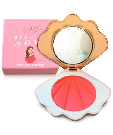 Blush Makeup - Matte Pressed Powder Natural Glow - Bighiza Girls Do It Better Powder Blush - Matte Pressed Healthy Makeup - Natural Glow - Vegan and Cruelty Free Cheek Color (Rouge Ecstasy)