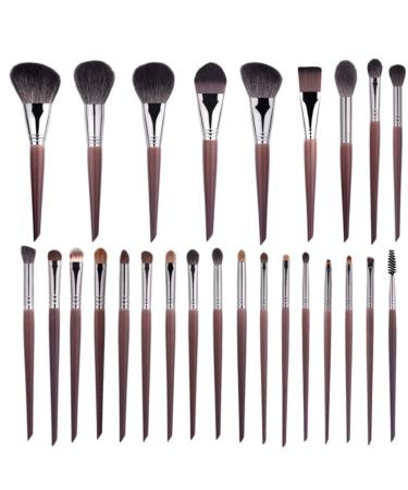 26 Advanced Makeup Brush Sets Complete Set Makeup Artist Specific Brush Makeup Training School As shown white-Patch five-pointed star4