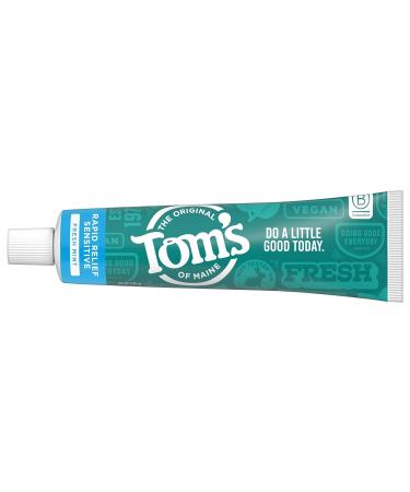 Tom's of Maine Fluoride-Free Rapid Relief Sensitive Toothpaste - Fresh Mint 4 oz | International Shipping Available - Buy Online on GoSupps.com