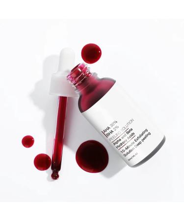AHA 30% + BHA 2% Peeling Solution Exfoliating AHA 30% BHA 2% Peeling Solution Chemical Peel for Face BHA AHA Mask Red Peel BHA Liquid Exfoliant BHA Peeling Solution - 1.0 Fl Oz