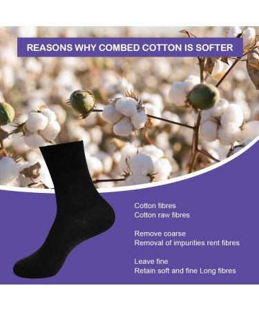 Diabetic Ankle Socks for Men & Women-Wide Non Binding Socks Quarter Length Socks for Women & Men (4PAIRSBLACK) - Buy Online on GoSupps.com