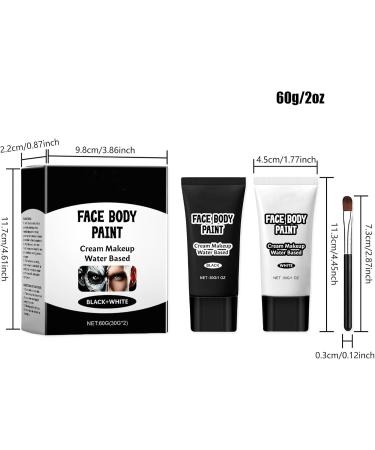  Vhjlfig Water-based body paint water-based makeup cream face paint for adults - washable face and body paint for skeleton vampire costume - Buy Online on GoSupps.com