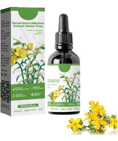 GMVVAC Dendrobium Mullein Extract, Powerful Lung Support and Cleaning, Herbal Essence for Lung Health, Herbal Drops for Fresh Breath
