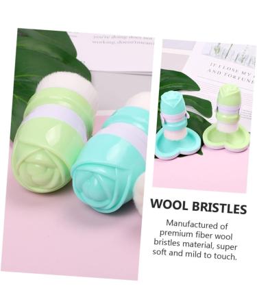 DRESSOOS 1pc Face Brush Facial Cosmetic Brush Face Exfoliator Brush Stainless Steel Mirror Purse Face Scruber Scrubber Face Cleansing Tool Deep Cleaning Sponge Brush Miss Fiber Wool 11x8cm Green - Buy Online on GoSupps.com