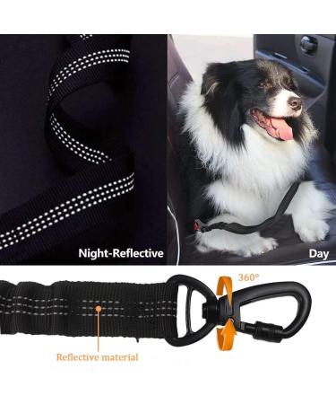 TVMall 2-in-1 Adjustable Dog Seat Belt for Car | Universal Safety Harness with Elastic Belt - Black JX-5 - Buy Online on GoSupps.com