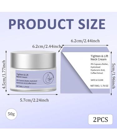 Tighten and Lift Neck Cream Neck Firming Cream-go Pure Tighten and Lift Neck Cream Neck Tightening Cream Anti Aging Smoothes Wrinkles Skin Tightening and Repair Decolletage Cream 50ml (2pc) - Buy Online on GoSupps.com
