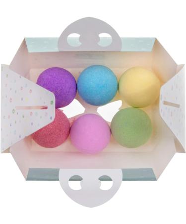 Miss Nella Rainbowfizz Set - 6 Hypoallergenic Odorless Bath Bombs for Kids | Vegan Colors: Pink Blue Purple Yellow Green & Violet - Buy Online on GoSupps.com