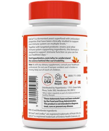 Hyperbiotics Immune Daily Wellness Support - 60 Time-Release Tablets for Optimal Health - Buy Online on GoSupps.com