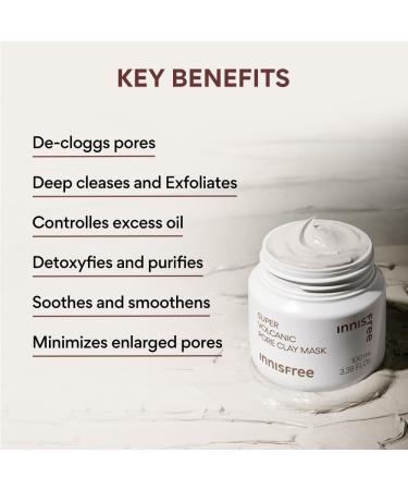 innisfree Super Volcanic Pore Clay Mask 2X 100ml - Buy Online International Shipping Available - Buy Online on GoSupps.com