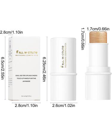 3-in-1 Multi-Color Cosmetic Sticks | Highlight Stick Lip Moisturizer for Woman Long-Lasting Cream Shadow Highlighter Blusher Fic-002# - Buy Online on GoSupps.com