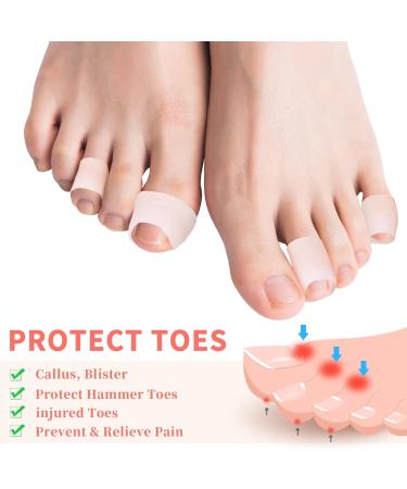 Rosenice Gel Toe Caps for Pain Relief - 5 Pairs (White) | Comfort & Support | International Shipping - Buy Online on GoSupps.com