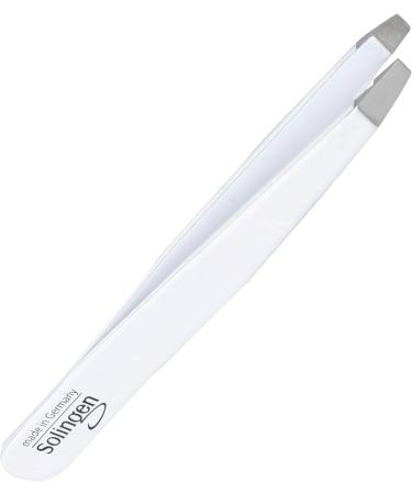 Parsa Beauty Professional 9.6 cm Diagonal Tweezers - Solingen Quality Eyebrow Plucker with Protective Cover (White) - Made in Germany - Buy Online on GoSupps.com
