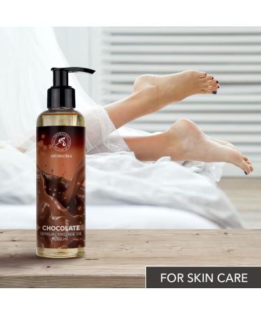 Sensual Chocolate Massage Oil 200ml | Edible & Kissable Body Oil with Almond & Grape Seed | Perfect for Couples & Relaxation - Buy Online on GoSupps.com