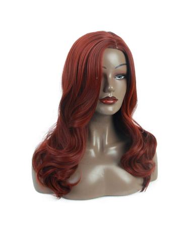 Buy Long Red Wavy Synthetic Wig for Women - 80s 70s 60s 50s Brazilian Curly Cosplay Hair - Buy Online on GoSupps.com