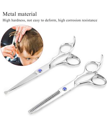 LINKANRUO Baber Shear Stainless Steel Durable Learner Hair Cutting Ergonomics Lightweight Sharp for Salon Barbers Children Adults Scissors (Color : Blue Screw) - Buy Online on GoSupps.com
