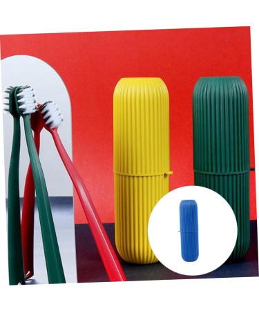 Fomiyes Travel Toothbrush Covers - 8 Pack Durable Blue Holder for Adults Brightening Toothpaste & Brush Protection - Buy Online on GoSupps.com