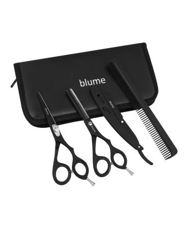 Professional Hair Dressing Hair Cutting Clipers Grooming clipers Barber Hairdressers Set - Scissors Hair Thinning Shear Scissor Straight Razor Hair Comb Black