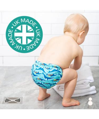 TotsBots Reusable Swim Nappy - Pool Safe, Easy On & Off - Eco-Friendly UK Made - Puffling Paddle (Size 2 20-35lbs) - Buy Online on GoSupps.com