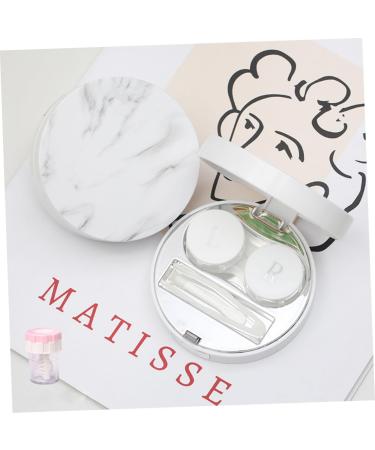 Buy Homsfou 2 STK Marble Contact Lens Container - Portable Travel Case & Solution Holder for Eye Care | International Shipping Available - Buy Online on GoSupps.com