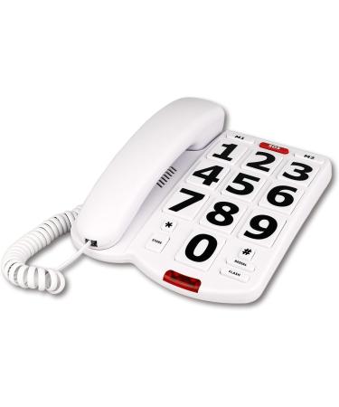 FEIlei Elderly Telephone Big Button Telephone Large Number Redialing Corded Landline for Elderly Hands Corded Telephone - Buy Online on GoSupps.com